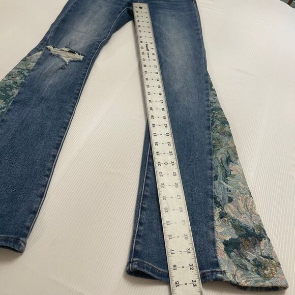 Vervet High Rise Hippie Boho Chic Wide Leg Flare Denim Jeans Size 24 - Picture 4 of 12
